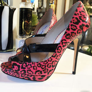 Gorgeous Heels JIMMY CHOO Hot Pink Leopard 38.5 8